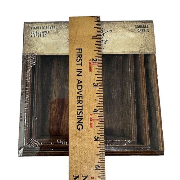 Tim Holtz Idea-Ology Vignette Boxes th94242 Square Wooden Frames Mixed Media - Picture 6 of 8